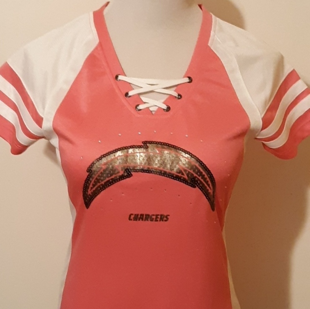 Los Angeles Chargers Jersey Top Womens